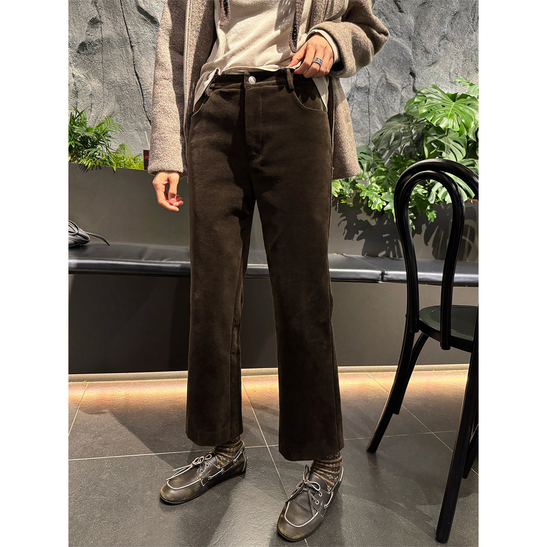 Damen Elegante Flared Cordhose Echoarchiv