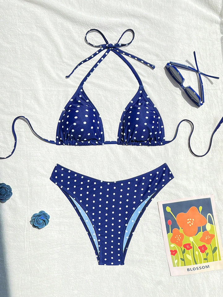 Damen Triangel-Bikini mit klassischen Punkten Echo Archiv