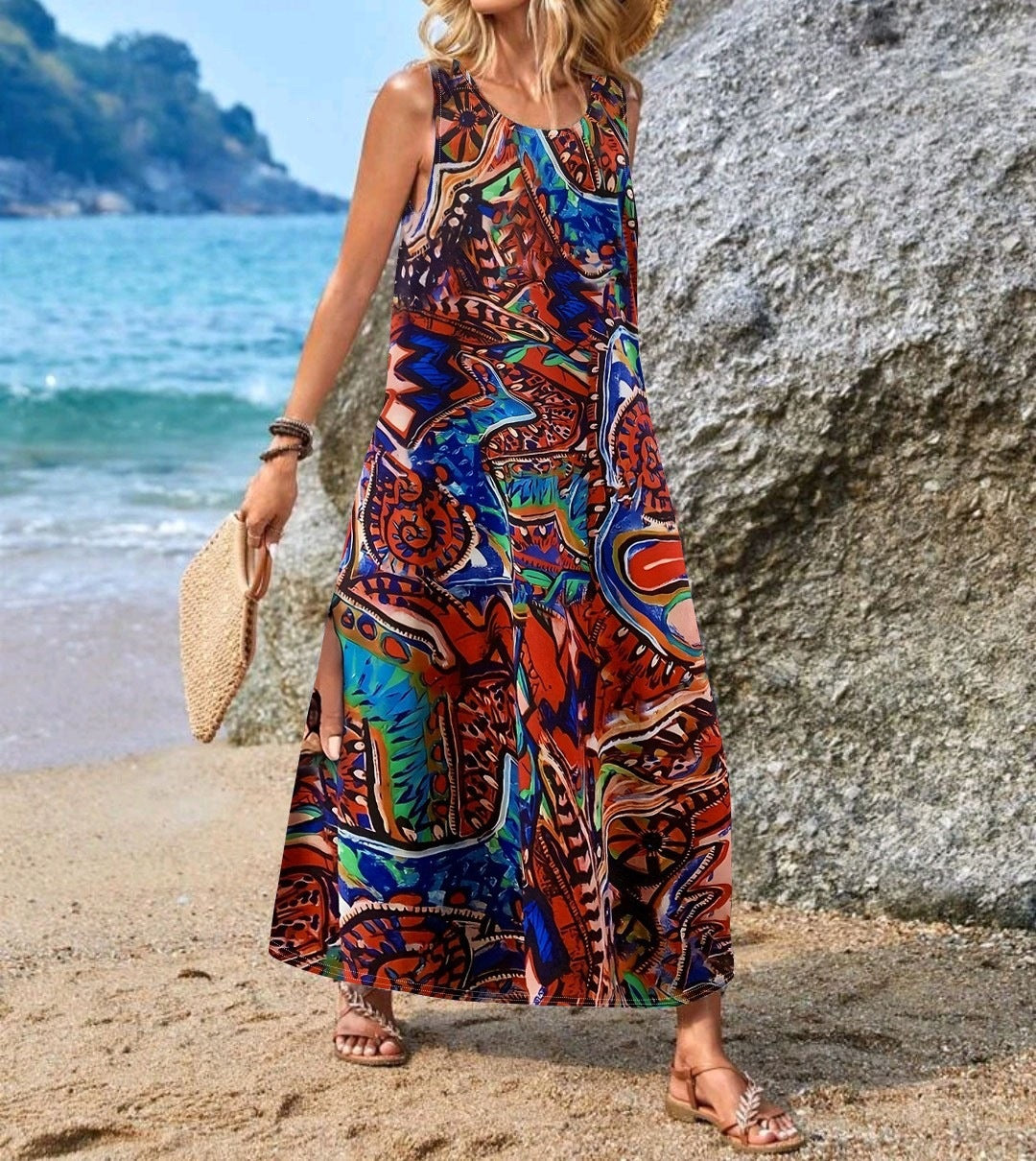 Damen Maxikleid mit einzigartigen Schmetterlingsdruck Echo Archiv