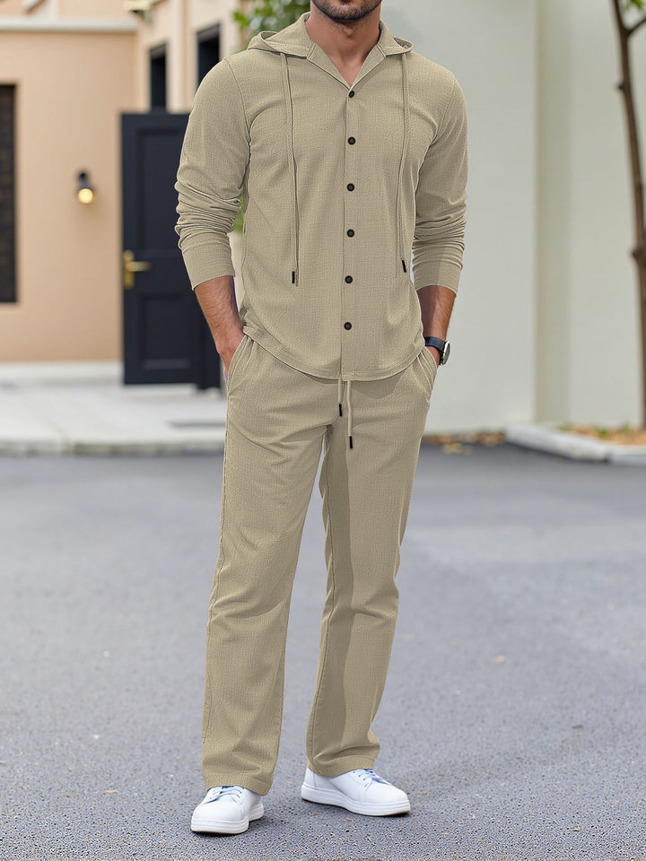 Herren lässiges Kapuzenshirt mit praktischen Taschen und Jogginghose Echoarchiv
