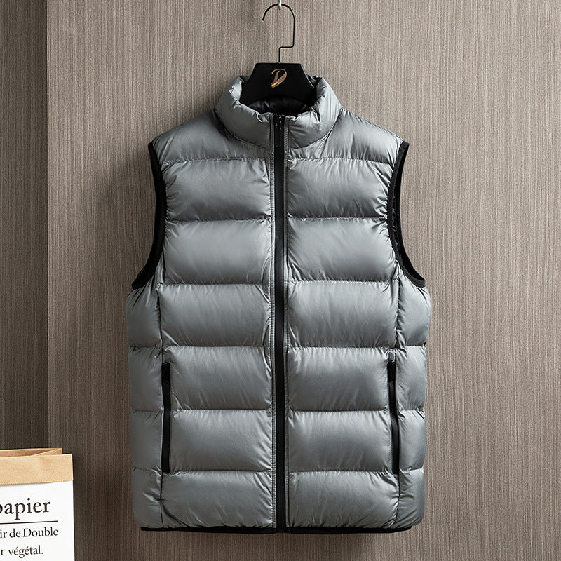 Herren Packbare Daunenimitat‑Steppweste mit hohem Kragen und wasserabweisender Oberfläche – Marzano