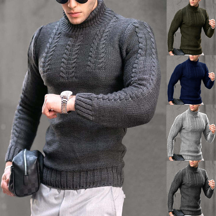 Herren Strickpullover mit hochstehendem Kragen Echoarchiv