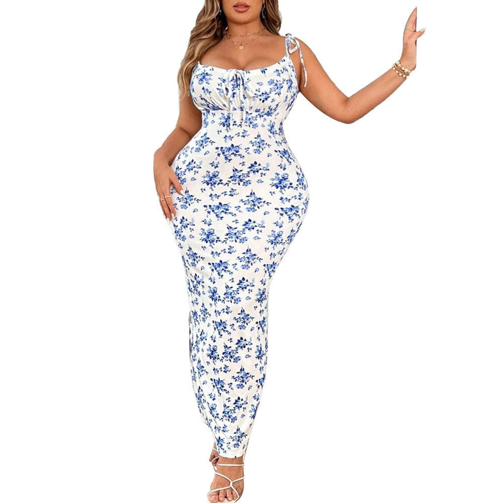 Damen Maxikleid mit floralem Print und tailliertem Schnitt Echo Archiv
