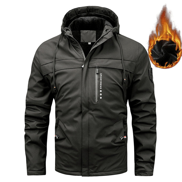 Herren nan gepolsterte Softshell-Thermojacke mit Kapuze und kuscheligem Fleecefutter Echo Archiv