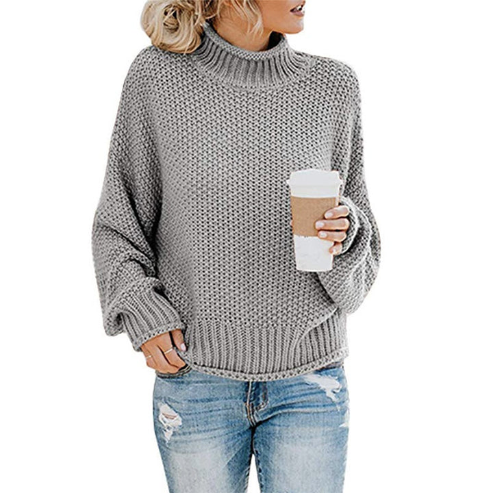 Damen nan grobstrick Rollkragenpullover mit Oversize-Schnitt und Blockstreifen-Optik Echo Archiv