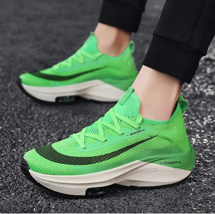 Unisex reaktionsfreudige Plateau-Dämpfungs-Laufschuhe mit gestricktem Sockeneinstieg und sichtbarer Luftkammer – Tavélo