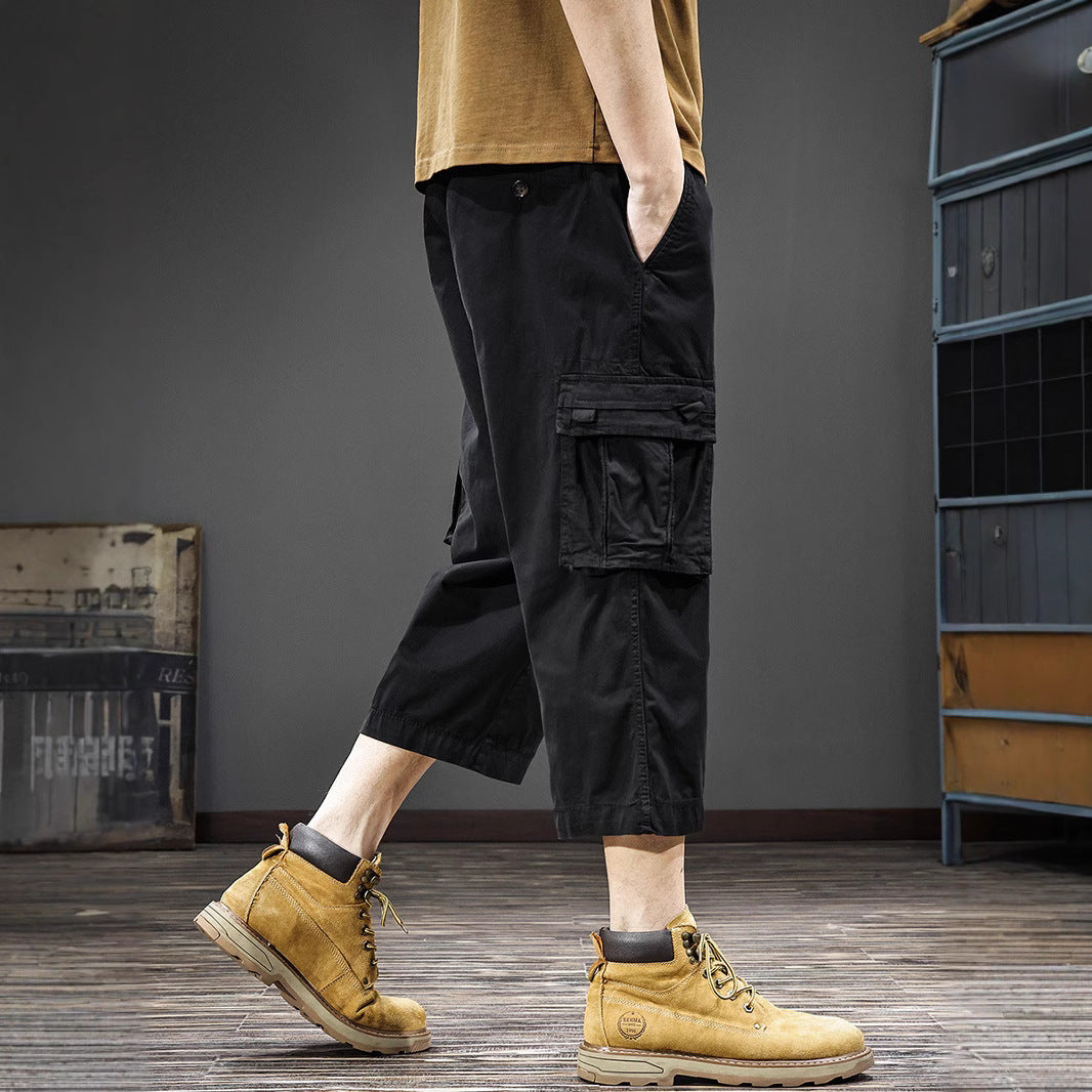 Herren Cargo-Shorts mit vielen Taschen und elastischem Bund Echoarchiv