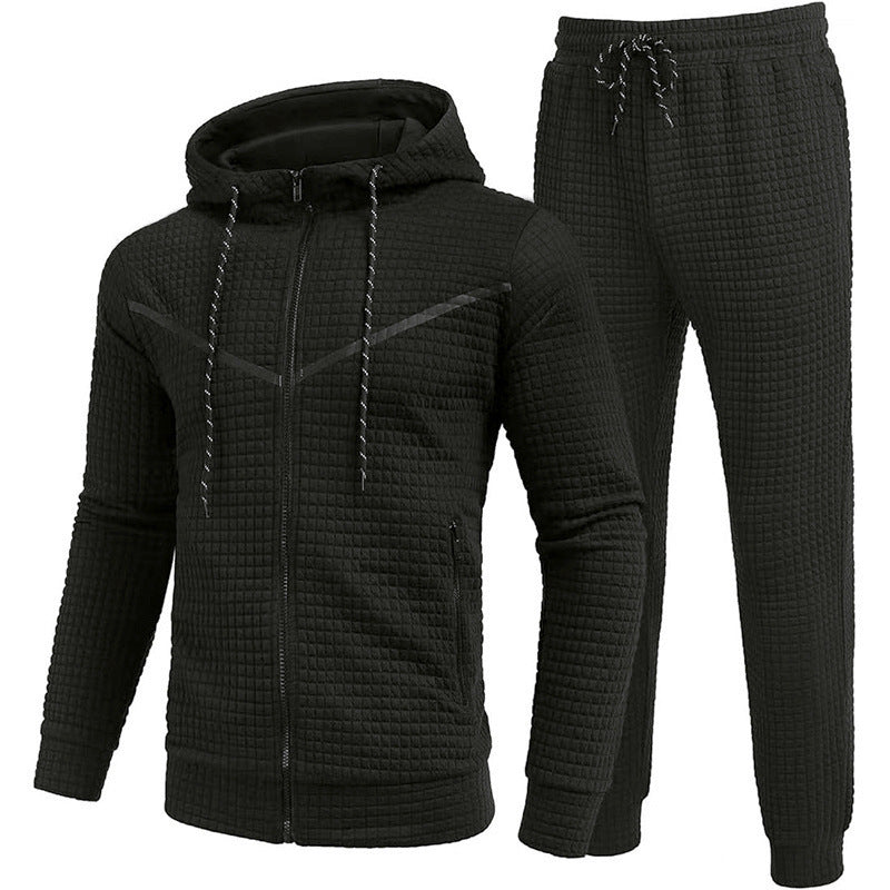 Herren Fleece-Jogginganzug mit strukturiertem Design Echoarchiv
