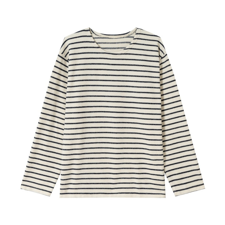 Unisex Marinière‑Langarmshirt aus leichtem Baumwollmix mit geradem Schnitt Echoarchiv