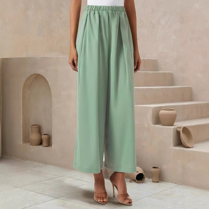 Damen Fließender Maxi-Kaftan-Mantel mit offenem Vorderteil und minimalistischem Stehkragen – Valéora