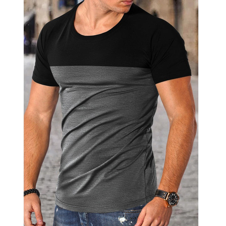 Herren Rundhals T-Shirt mit farblich abgesetztem Design und hohem Tragekomfort Echoarchiv