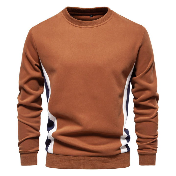 Herren nan Rundhals-Sweatshirt aus Baumwollmix mit seitlicher Kontrastpaspel und schmaler Silhouette Echo Archiv