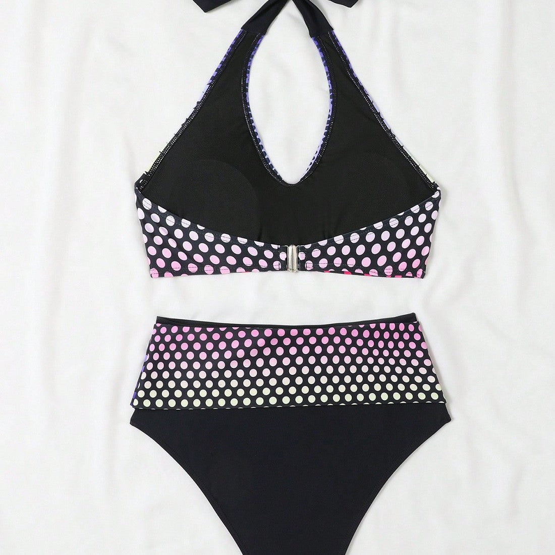 Damen Hochgeschnittenes Bikini-Set mit stilvollem Punktmuster – Maréssa