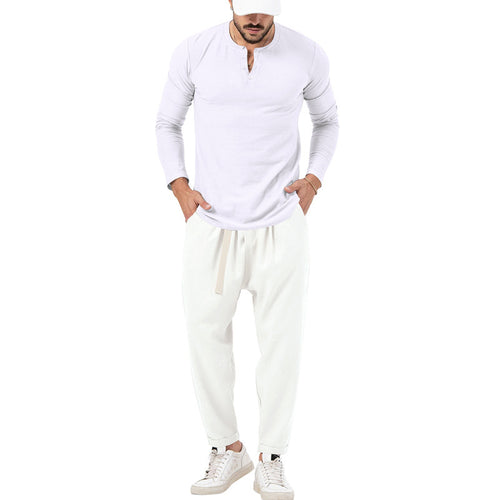Herren Freizeit-Loungewear-Set mit bequemem Schnitt und praktischen Taschen Echoarchiv