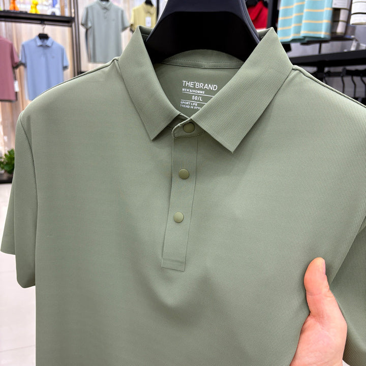 Herren Poloshirt mit atmungsaktivem Funktionsgewebe und innovativer Knopfleiste Echoarchiv