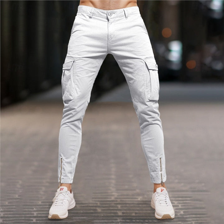 Herren Moderne Cargo-Hose mit Reißverschluss Echoarchiv