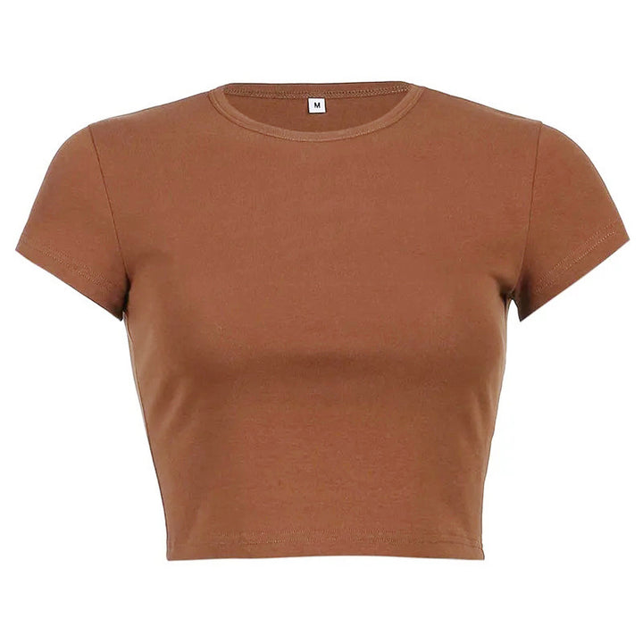 Damen Figurbetontes Crop-Top Echo Archiv