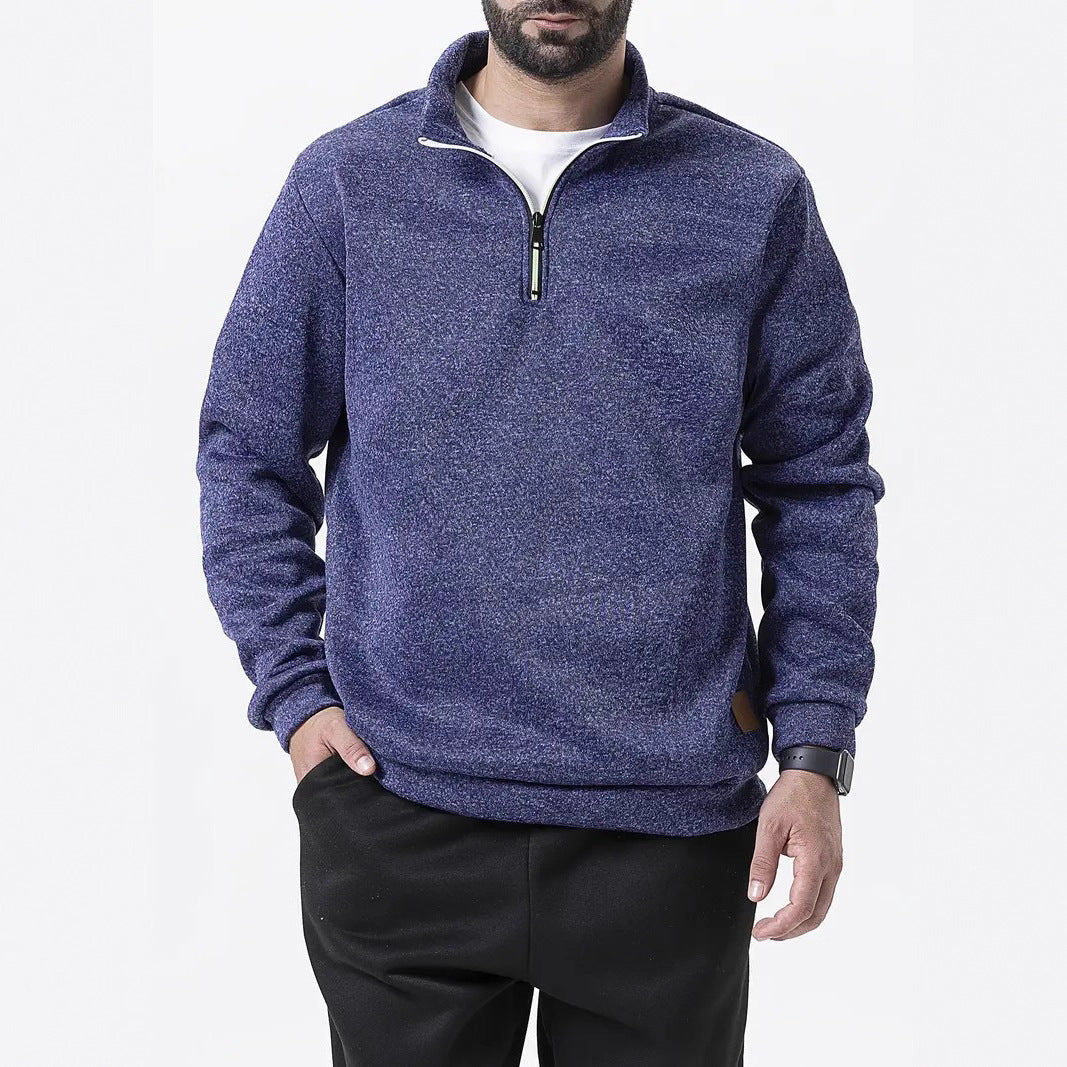 Herren Fleece-Pullover mit halbem Reißverschluss Echoarchiv
