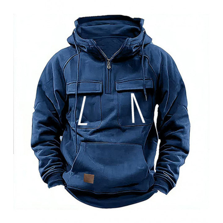 Herren Freizeit Kapuzenpullover mit Taschen und modernem Schnitt Echoarchiv