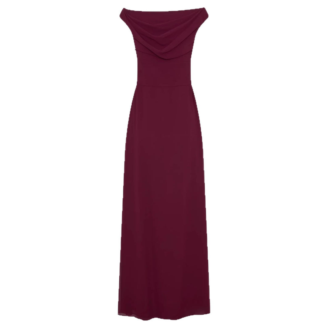 Damen Elegantes Off-Shoulder Maxikleid mit fließendem Schnitt Echo Archiv