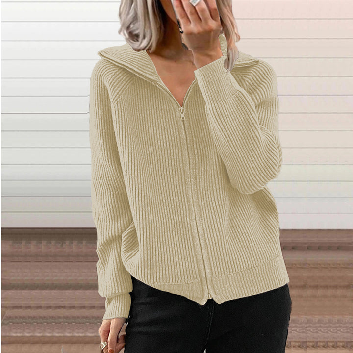 Damen Modische Strickjacke mit Kapuze Echo Archiv