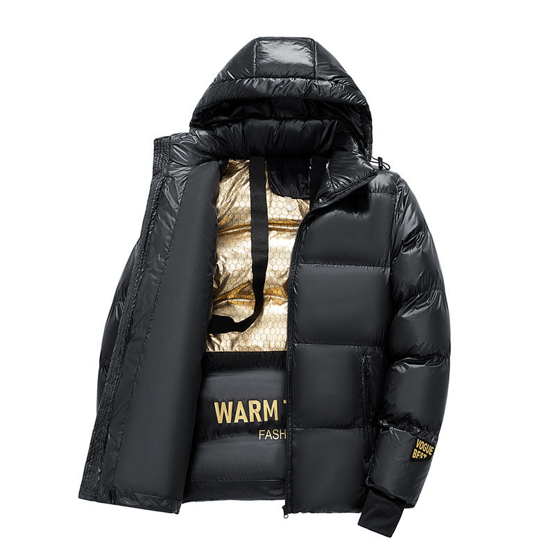 Herren Stylische Daunenjacke mit Kapuze – Taviero