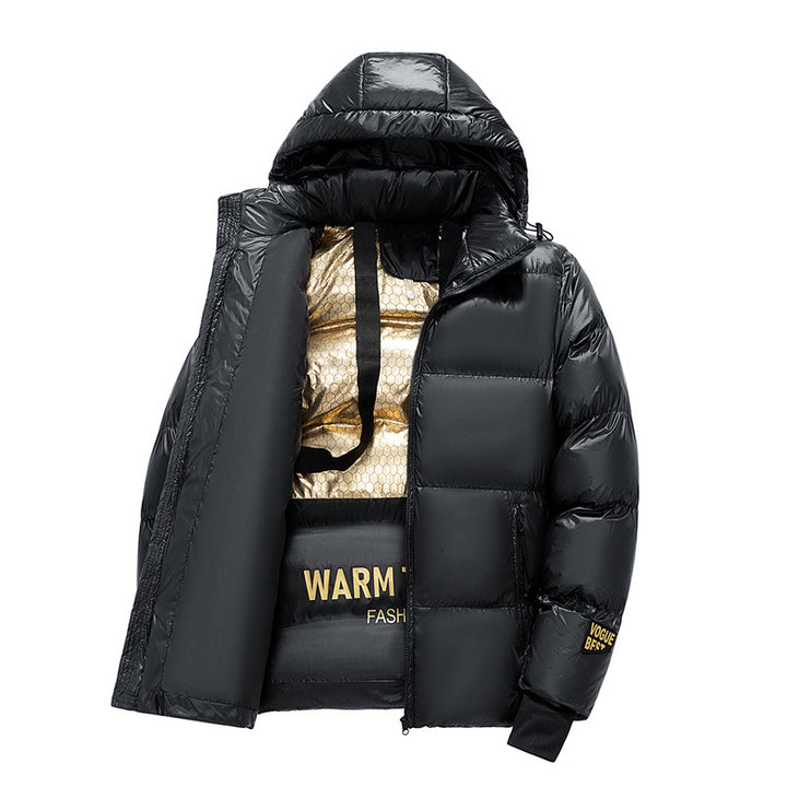 Herren Stylische Daunenjacke mit Kapuze – Taviero