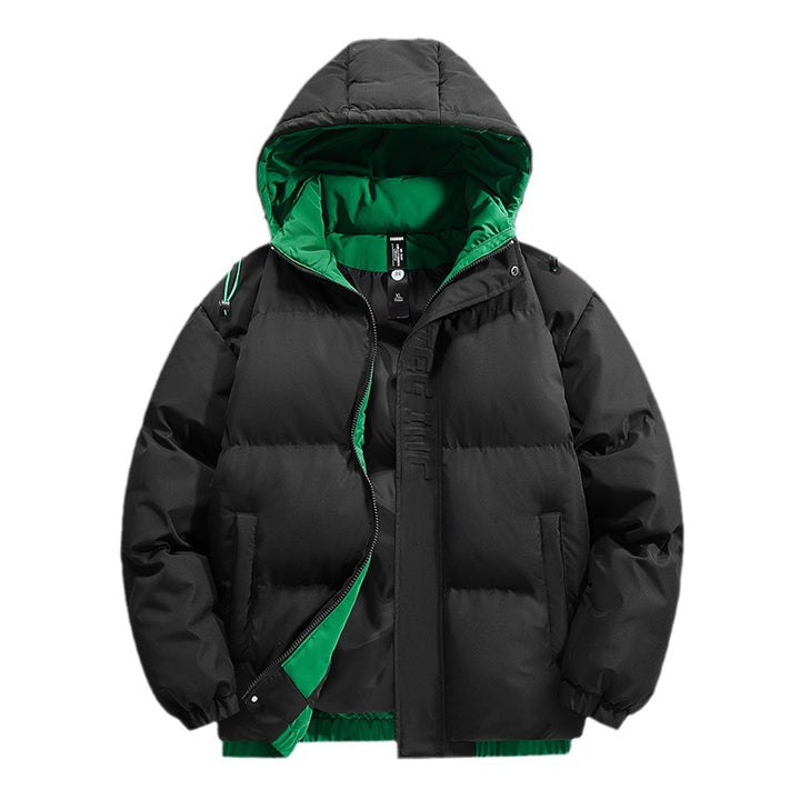 Herren modische gesteppte Winterjacke mit abnehmbarer Kapuze und isolierender Fütterung Echoarchiv