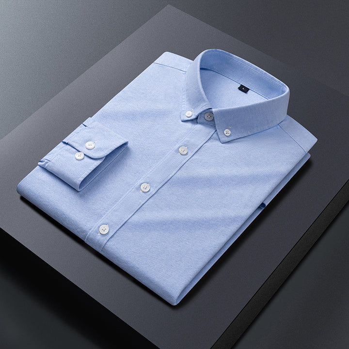 Herren Klassisches Baumwollhemd mit Button-Down-Kragen und praktischen Taschen Echoarchiv