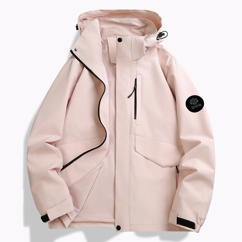 Herren Wetterfeste Softshell‑Jacke mit Mesh‑Futter, verstellbarer Kapuze und abdeckbarer Reißverschlussleiste Echo Archiv