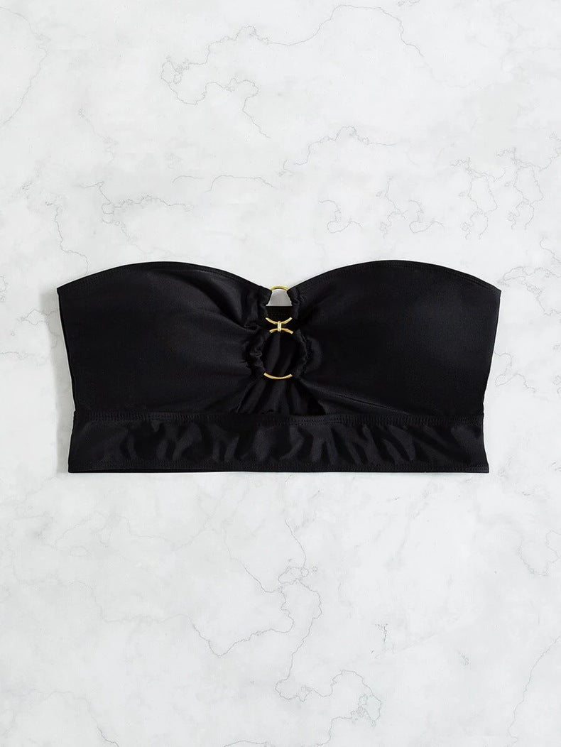 Damen Bandeau-Bikini-Oberteil mit dekorativem Ring-Detail Echo Archiv