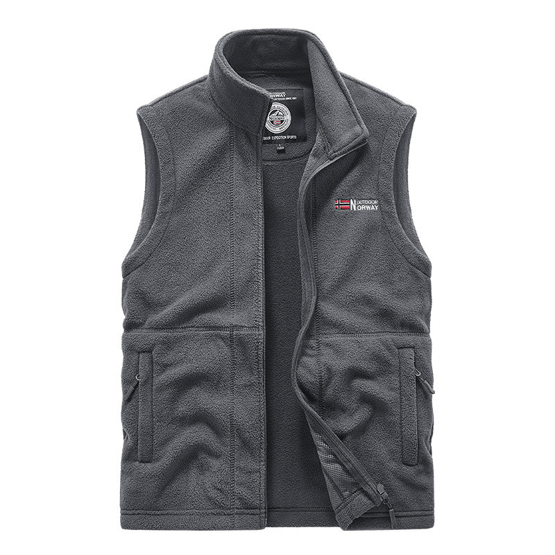 Herren Fleece-Weste mit hohem Kragen und praktischen Taschen Echo Archiv