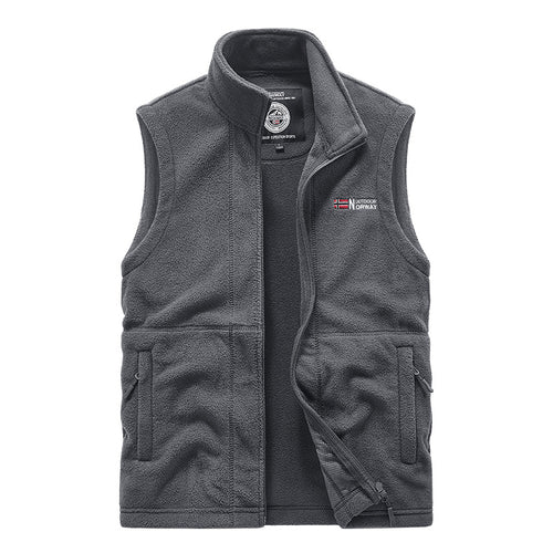 Herren Fleece-Weste mit hohem Kragen und praktischen Taschen Echo Archiv