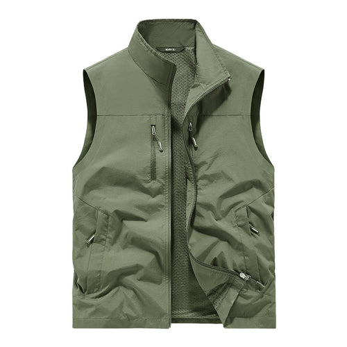 Herren Leichte Outdoorweste mit Mesh-Innenfutter und Multifunktionstaschen Echoarchiv