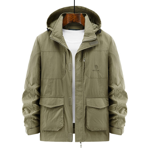Herren Leichte Utility-Jacke mit Kapuze Echo Archiv