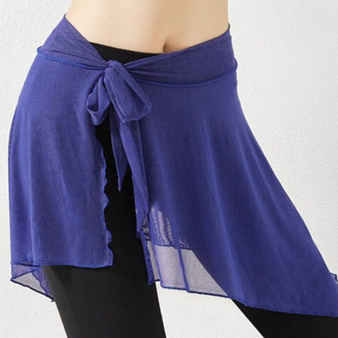 Damen lässiger Wickelrock mit asymmetrischem Saum und Gürtel Echo Archiv