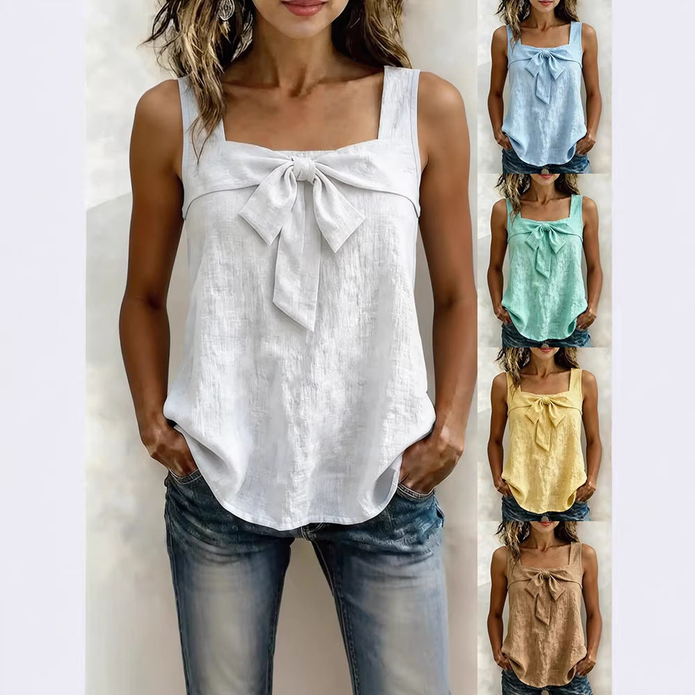 Damen Elegantes Top mit Schleifendetail Echo Archiv