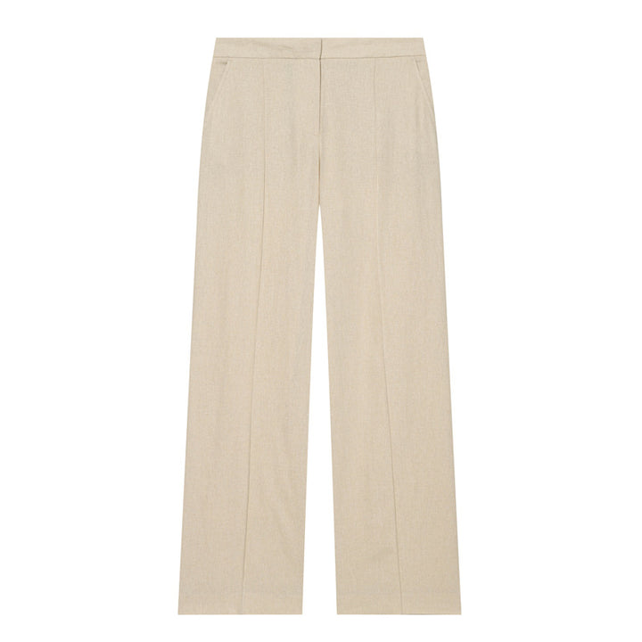 Damen Leichte Leinenhose mit weitem Bein und Bügelfalte Echo Archiv