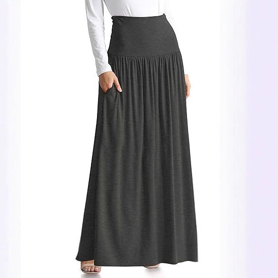 Damen Maxi-Rock mit elastischem Bund und Taschen Echo Archiv