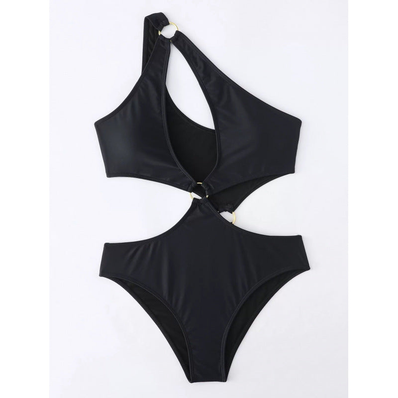 Damen Cut-Out Badeanzug mit modischem Ringdetail und figurformendem Schnitt Echo Archiv