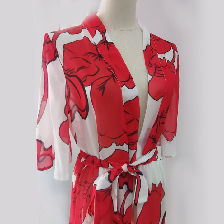 Damen eleganter Kimono mit floralem Design Echo Archiv