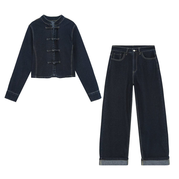 Damen Highwaist Wide‑Leg‑Jeans mit weitem Bein und Umschlagsaum Echoarchiv