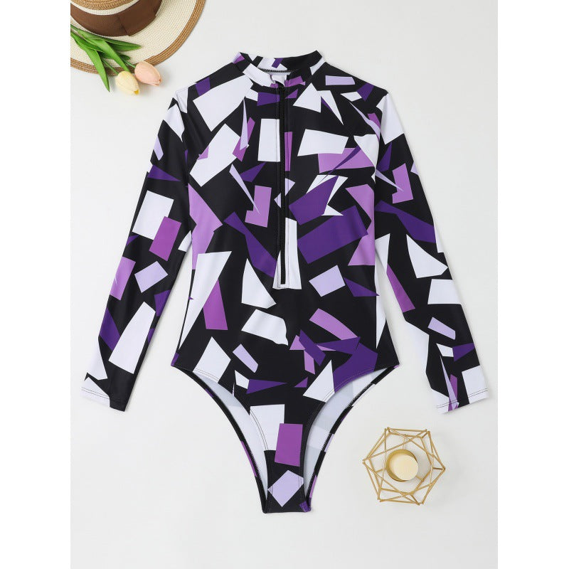 Damen Surfanzug mit geometrischem Design und praktischem Reißverschluss Echo Archiv