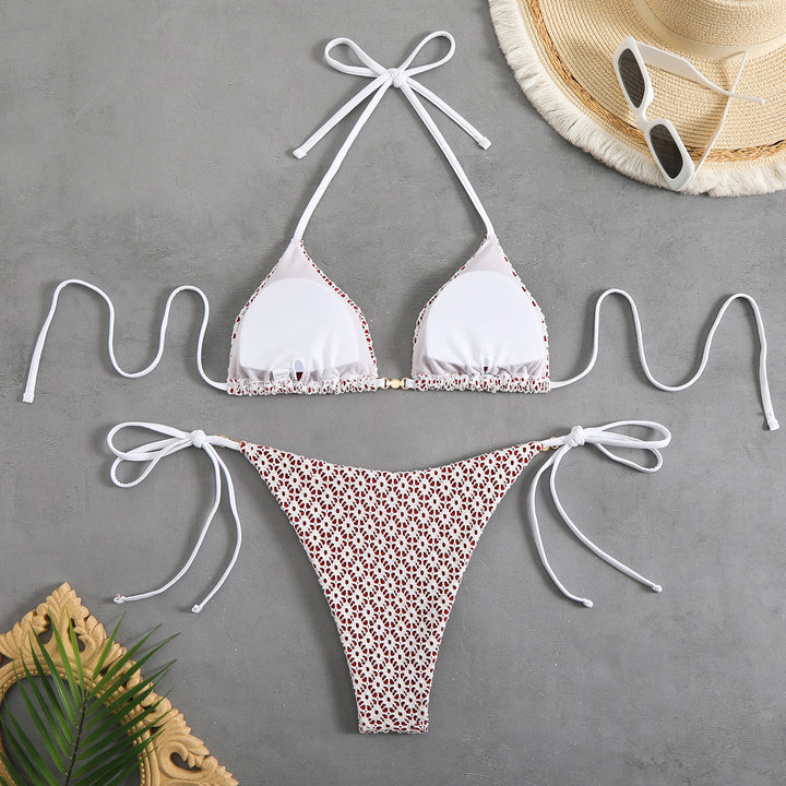 Damen Triangel-Bikini-Set mit verspielten Rüschendetails Echo Archiv