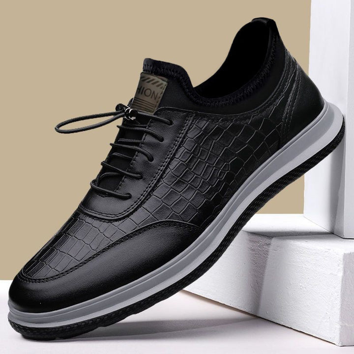 Herren Elegante Sneakers aus Kunstleder mit Kroko-Optik Echoarchiv