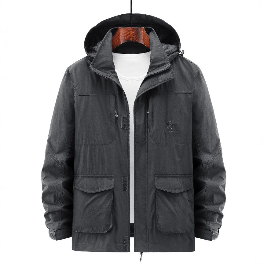 Herren Robuste Wetterjacke mit praktischen Taschen Echo Archiv