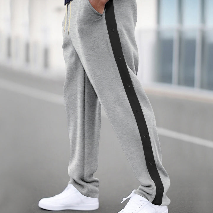 Herren Sportliche Jogginghose mit Druckknopfdetails Echoarchiv