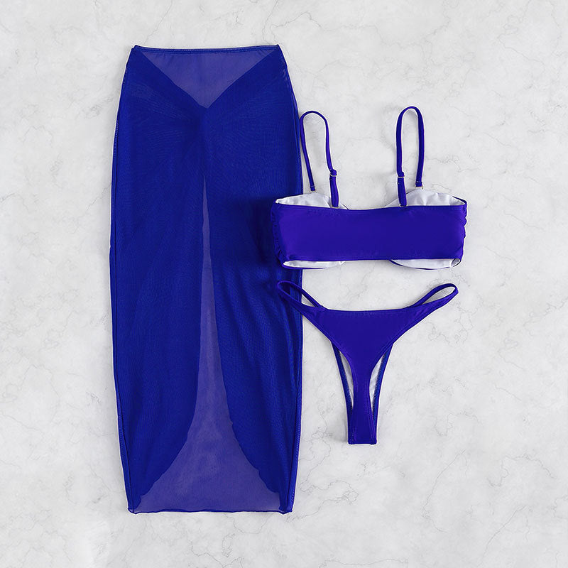 Damen Bikini-Set mit raffiniertem Knotendesign und hochgeschneiderter Bikiniröcke Echo Archiv