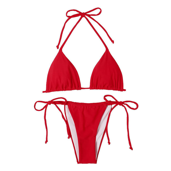 Damen Triangel-Bikini mit verstellbaren Trägern und Raffungen Echo Archiv