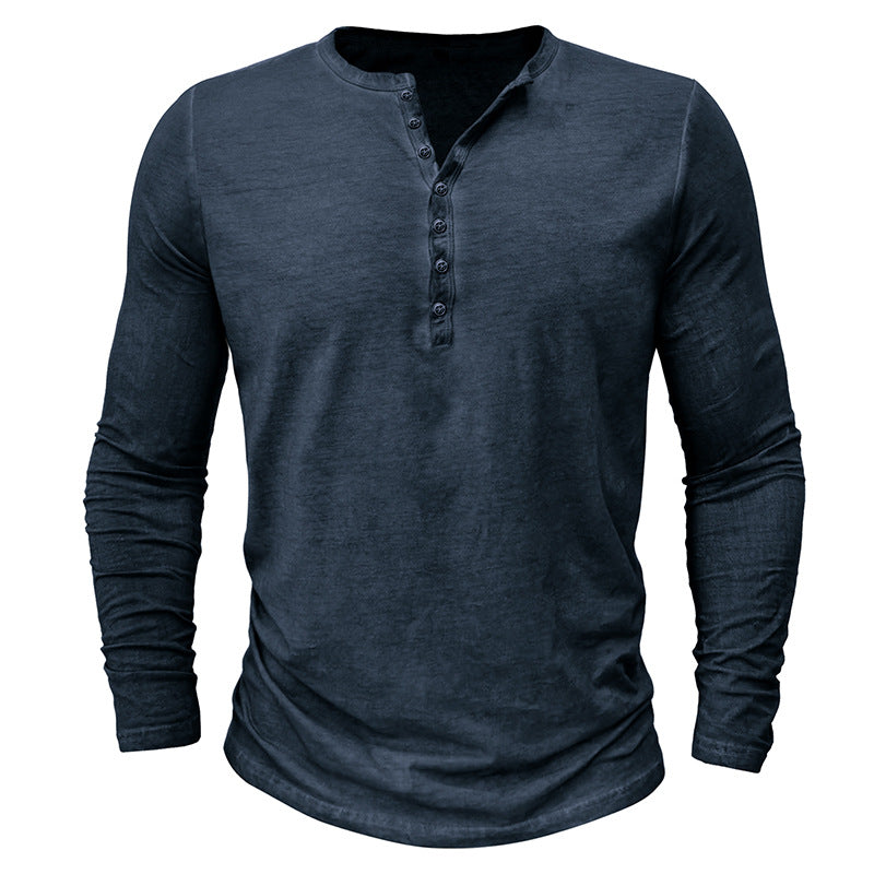 Herren Langarmshirt mit Knopfleiste Echoarchiv